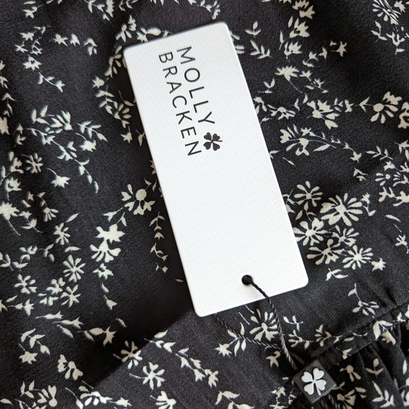 Molly Bracken Black Floral tiered Babydoll Dress - Picture 12 of 12